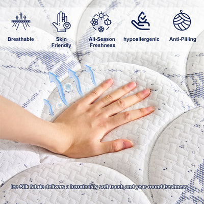FOLVUTY CoolNest 12 Inch Queen Hybrid Mattress
