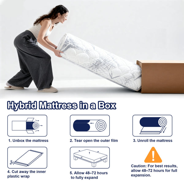 FOLVUTY CoolNest 14 Inch King Hybrid Mattress - image 4