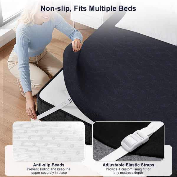 FOLVUTY FirmLux 3 Inch Full Firm Mattress Topper - image 6